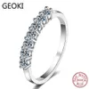 Geoki Luxe 925 Argent Passé Diamant Test Mossanite Bague Coupe Parfaite 0 28 ct D Couleur VVS1 Bagues de Fiançailles de Mariage pour Femmes Y07298N