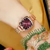 Женские часы Роскошные модные женские кварцевые часы с бриллиантами Стальной ремень Наручные часы Подарок подруге Montre Femme Relogio Feminino 231130