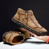 Dress Shoes In Mens Genuine Leather Luxury Slip on Handmade Ankle Boots Comfortable Winter Fashion Moccasin Men Casual 231130