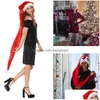 Autres vêtements Décorations de Noël Fête Père Noël Chapeau long Veet Rouge Blanc Cap Costume Noël Adt Enfants Style Chapeaux Fournitures Dro Dhmi7