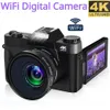 Camcorders 4K HD Professional Digital Camera Camcorder WiFi Webcam Wide Vinkle 16x Zoom 48MP POGRAPHY 3 Inch Flip Screen Recorder 231030
