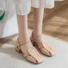 Geklede schoenen 2023 zomer damessandalen Romeinse stijl modeontwerp feest- en werkkleding dames casual hoge hak grote maat 41-43