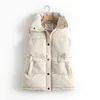 Women's Trench Coats Outerwear Short Autumn And Winter Cotton Jacket Loose Versatile Stand Collar Camisole Vest