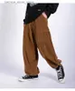 Men's Pants Men Pants Casual Retro Harajuku Ins Fashion Trousers New High Street Baggy Wide-leg Pants All-match Corduroy Unisex Pantnes Q231201