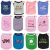 Mode coton chien vêtements gilets sublimation chiot chemises vêtements pour animaux de compagnie été ventilation chat costume mignon coeur gilet pour petits chiens 33 couleur en gros XS A106