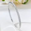 Choucong Pulsera de boda de marca única, joyería de lujo, 100% Plata de Ley 925 auténtica, pavé de moissanita blanca Natural, piedras preciosas de diamante, brazalete de fiesta para mujer, regalo