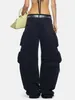 Jeans da donna 2023 Leggings da lavoro in denim estivo Moda coreana Multi-tasche Pantaloni in cotone pesante artigianale di alta qualità Y2k