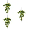 Party Decoration 3 Pieces Simulation Rattan Branch Tree Artificial Table Wall Hanging Stem Plastic Lemons Home Fake Bouquet