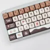 Claviers 136 touches chocolat café PBT colorant Sublimation clé capuchon MOA profil Keycap pour Mx Switch bricolage jeu clavier mécanique Gk61 231130