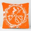 Housse de coussin de Style nordique Orange Ins assortie avec tout, modèle moderne pour chambre à coucher, taie d'oreiller Simple, coussin de voiture, dossier sans noyau d'oreiller