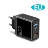 PD 65W Schnelllade-Handy-Ladegerät 5V 5A US-EU- und UK-Stecker PD USB Multi-Port-Ladekopf-LED-Lichtadapter ZZ