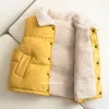 Gilet automne hiver garçons filles sans manches à capuche gilet veste dessin animé imprimé manteau enfants vêtements d'extérieur chauds 231201