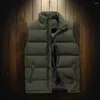 Męskie kamizelki męskie kamizelka puffer wodoodporne z stojakiem kołnierz zamek błyskawiczny Placket Autumn Winter Outdoor Buless BEZPIECZEŃSTWA