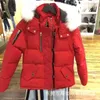 Jlu2 Parkas ciseaux canadiens aile vers le bas costume femmes renard grand col de fourrure épaissi vêtements de travail hommes orignal manteau court hiver