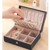 Jewelry Boxes 1pcs Double Layer Storage Box Ladies Princess Simple Style Leather Flip Type Travel Home Portable 231201
