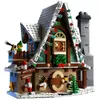 Świąteczne materiały zabawek w magazynie 10275 ekspert kreatywny Winter Village Club House Sleigh Tree Building Building Bricks Toy Kid Prezent Bożego Narodzenia 231130