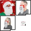 Kerstversiering Decoratie Creatief Kerstman Baardmaskers Adt Unisex Herbruikbaar Gezicht Ers Voor Kerstmis Cosplay Party Drop Delivery Dhoir