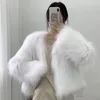 Women's Fur Thicken Patchwork Faux Coats Winter Warm Furs Overcoats Loose Office Lady Fluffy Women Casual Short Jacket T848