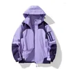 Men's Jackets Patchwork Hoodie Jacket Spring Mens Windbreaker Hiking Women Men Autumn Casual Hip Hop Streetwear Sports Coats Pink