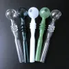 Wholesale Colored Pyrex Glass Oil Burner Pipes Clear Colorful Wax Tube Hand Pipe Smoke Nails SW39 LL