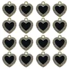 Charms 10st 14 16mm 5-färg Black White Pink Blue Red Mini Peach Heart Oil Dripping Pendant Diy Earring Of Necklace Jewelry Accessorie