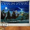 Tapestries Jesus Christmas Scene Bethlehem Star Wise Men Bible Wall Hanging Tapestry Decorations 231201