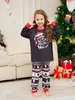 Trajes a juego de la familia Ropa Conjunto de pijamas de Navidad Moda Sombrero de Navidad Impresión de letras Padre Mamá y yo Disfraz Mono para bebé Paj 231201