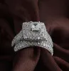 Настоящее тонкое женское обручальное кольцо из белого золота 14 карат с топазом, имитация бриллианта,6862136