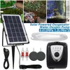 Air Pumps Accessories Solar Power Air Pump Aerator Set Solar Power Air Pump Aerator Set Oxygenation Equipments For Aquarium Fish Tank Garden Pond 231201