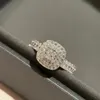 Anelli di fidanzamento firmati da donna con anello di diamanti di alta qualità per le donne Coppia di gioielli da sposa in nastro di lusso 925 Regalo di San Valentino di Natale