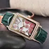 AAA Classic Women's Luxury Watch Flash Diamond Rose Design Quartz Movement Watch Leather Strap 30mm Dial Watch