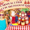 Cake Tools 1Set 3 Tier Circus Carnival Paper Cupcake Stand Red Striped Cake Decorating Supplies Children's Day Dessert Cupcake Stand 231130