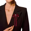 Brooches Stylish Bowknot Brooch Crystal Pin Jewelry Decoration