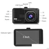 Car Dvr Car Dvrs Real Hd 1080P Dash Cam Dvr Enregistreur vidéo Cycle Enregistreurs d'enregistrement Vision nocturne Grand Angle Dashcam Caméra Registraire Oturj