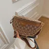 Wydrukowane w kratę wzór fanny dla kobiet modna łańcuchowa torba w talii żeńska talia paczki damskie szerokie pasek crossbody Bag223o