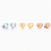 Vente chaude anniversaire cadeau de Noël boîte bleue TF classique designer tiff boucle d'oreille top mode boucles d'oreilles en forme de coeur en argent sterling plaqué or Love Commuting Live Goods