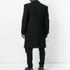 Men's Wool Blends Coat Long Irregular Double Breasted Personalized Slim Fit Black Simple Leisure Fashion Large Size Spring 231130