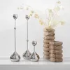 Candle Holders European Metal Water Drop Silver Candle Table Soft Decoration Table Top Dining Room Handicrafts and Ornaments 231201