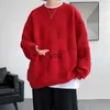 Men's Sweaters New American Style Towel Che Design Fashion Sweater Coat Fall Winter Casual Loose Pullover Unisex Streetwearyolq