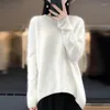 Women's Sweaters 23 Autumn And Winter 100 Pure Cashmere Sweater Women V Collar Loose Thick Thread Pullover Wool Knitted Bottoming Shirt