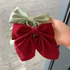 Hårtillbehör Bowknot Clips Satin Solid Color Layer Butterfly Bow For Women Pin Headbonad Top Clip Enkelt retro pannband med