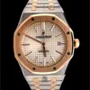 İsviçre Lüks Saatler Audemar Pigue Royal Oak Holwatch Serisi 15400SR.OO.1220SR.01 Çift Renkli 18K Gül Steel B/P WN-WCE