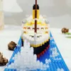 Julleksakstillbehör 1860pcs RMS Titanic Model Stor kryssningsfartyg/båt 3D Micro Building Blocks Bricks Collection Diy Toys for Children Christmas Gift 231129