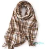 Scarves Women Elegant Muffler Tassel Mujer Bufanda Plaid Scarf Soft Cashmere Blend Echarpes Plus Size Wraps Shawl Winter Pashmina