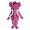 Jul Pink Elephant Mascot Costume Halloween Fancy Party Dress Cartoon Character Outfit Suit Carnival Unisex Outfit Advertising Props