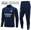 Barn 23/24 Fotbollsspåren Barcelona Soccer Training Suit 2023 2024 Sportswear Real Madrids Survetement Foot Jogging Set