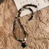 Pingente colares vintage corda preta gargantilha artesanal pedra natural grânulos estrela colar para mulheres camisola corrente jóias estéticas