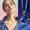 Pendant Necklaces Crystal Jewelry Necklace For Women Lady Clavicle Chain Energy Cube Stone Earring Set Gift Anti Allergic Wholesale