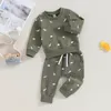 Ensembles de vêtements bébé garçon 2 pièces tenues dinosaure imprimé sweat-shirt à manches longues et pantalon élastique pour les vêtements d'automne en bas âge 231201