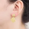 Boucles d'oreilles pendantes AIBEF personnalité tempérament carré goutte Piercing femmes usage quotidien charme exquis bijoux accessoires cadeau en gros